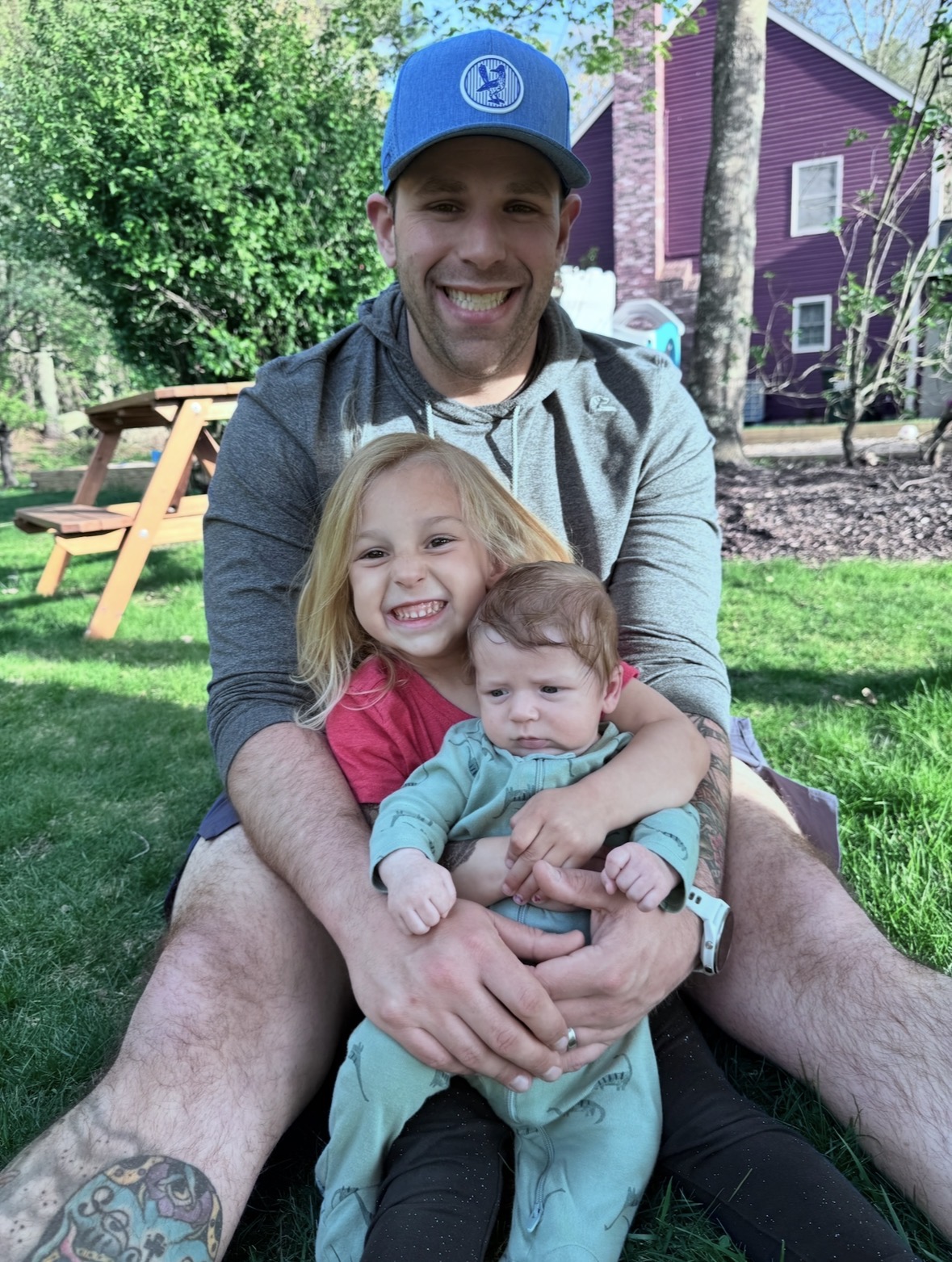 Brendan Hughes, founder of CrayonSnap, with his two children