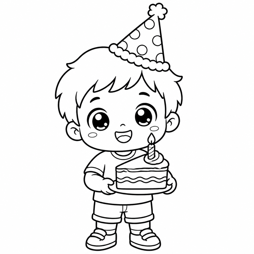 Birthday Kid coloring page