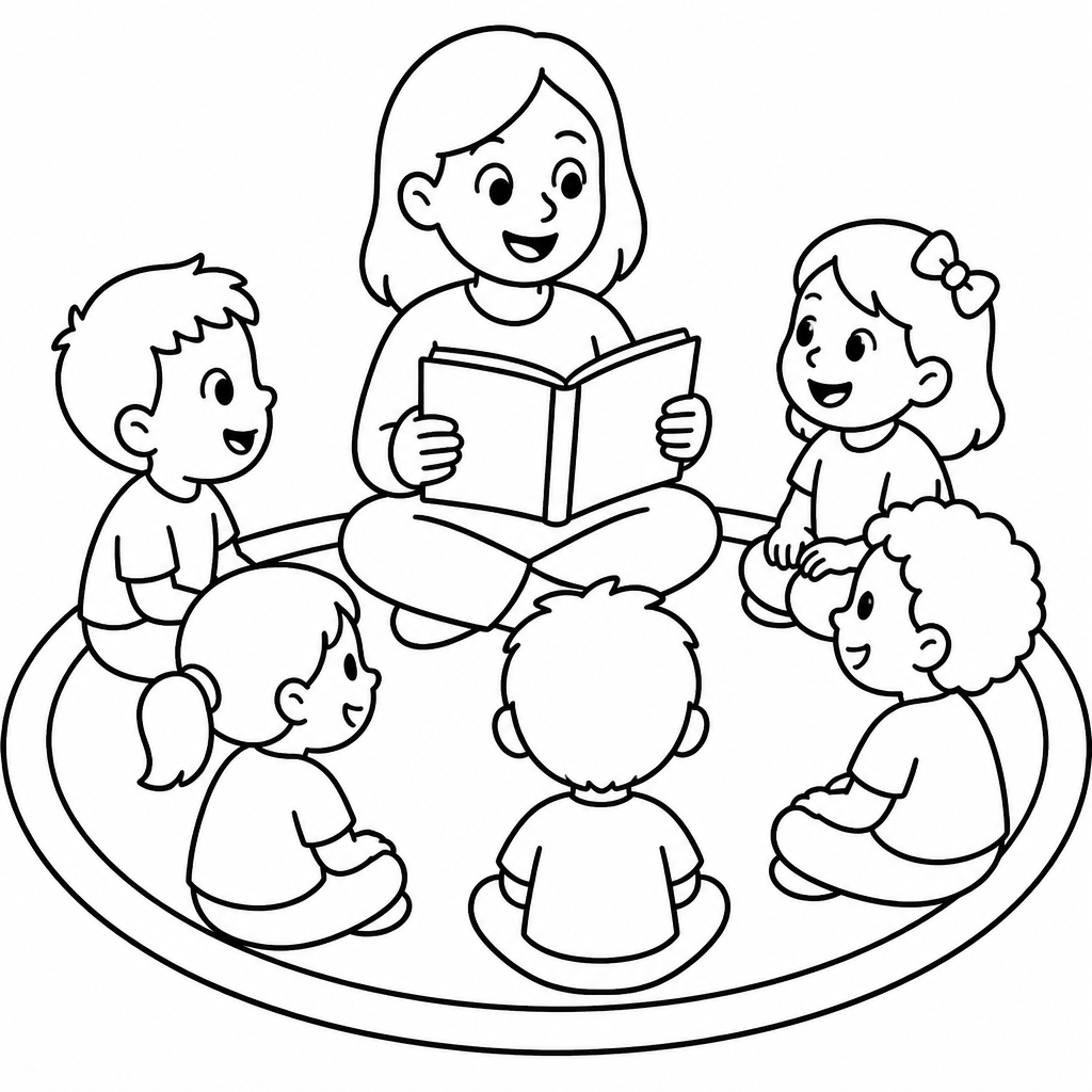 Circle Time coloring page