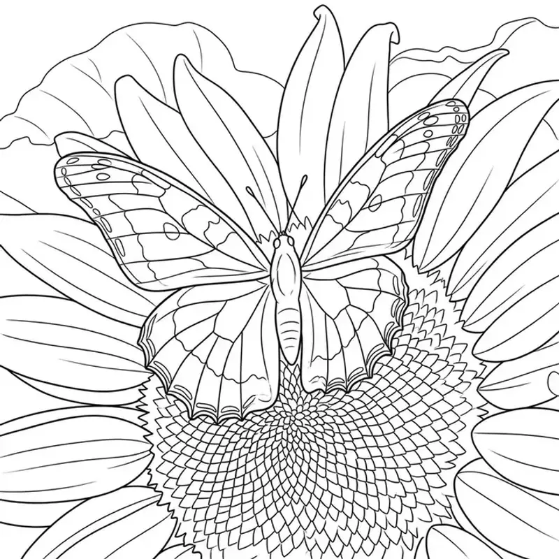Butterfly coloring page