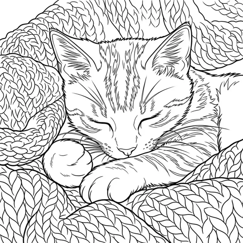 Cat coloring page