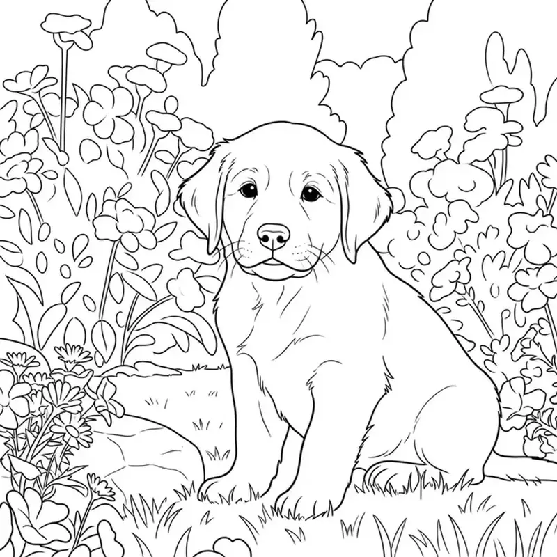 Puppy coloring page