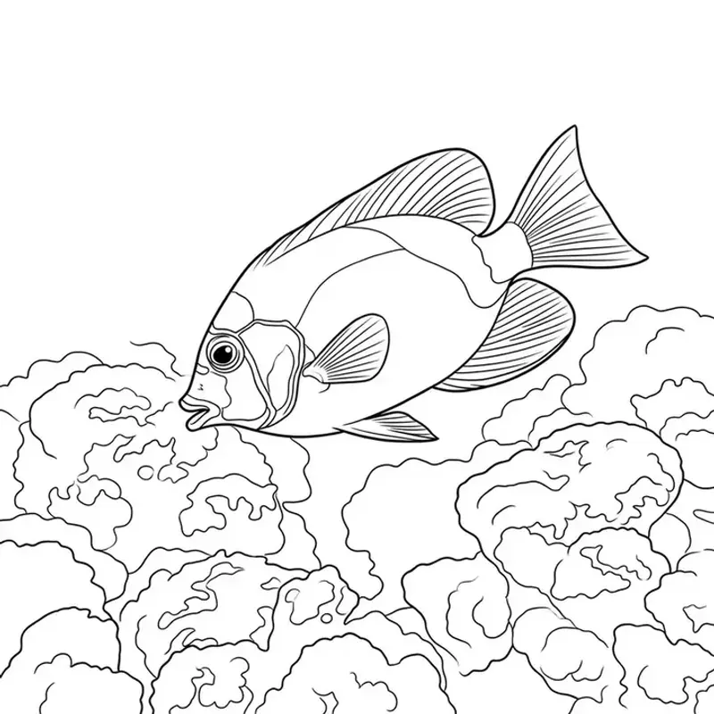 Fish coloring page