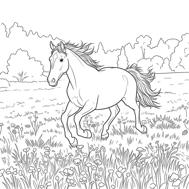 Horse coloring page