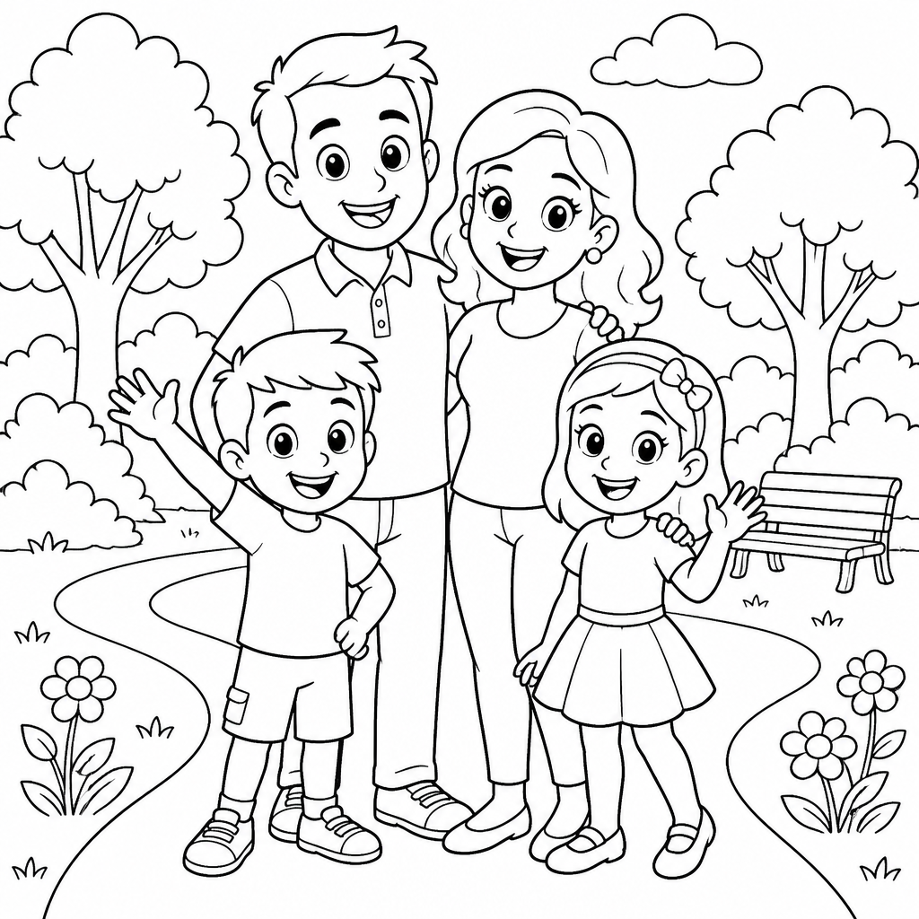 Family Portrait coloring page