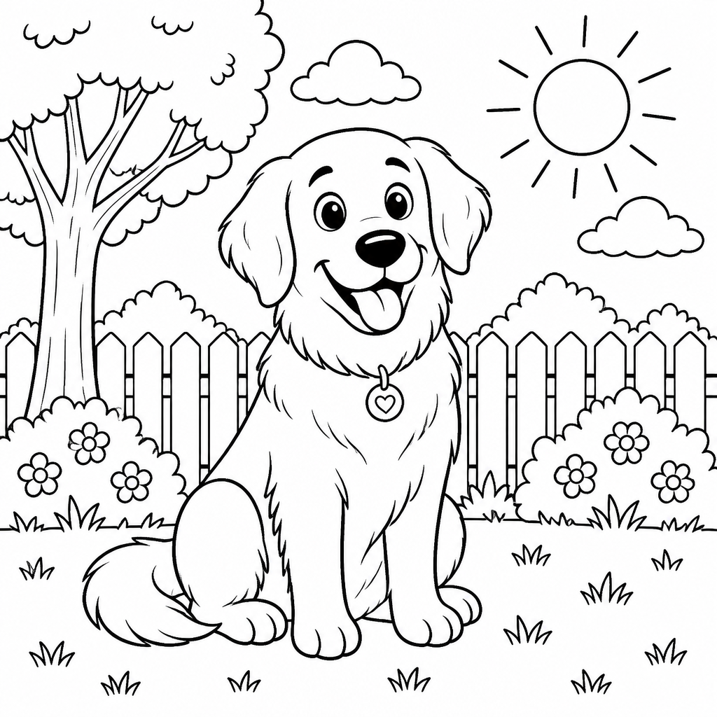 Golden Retriever coloring page