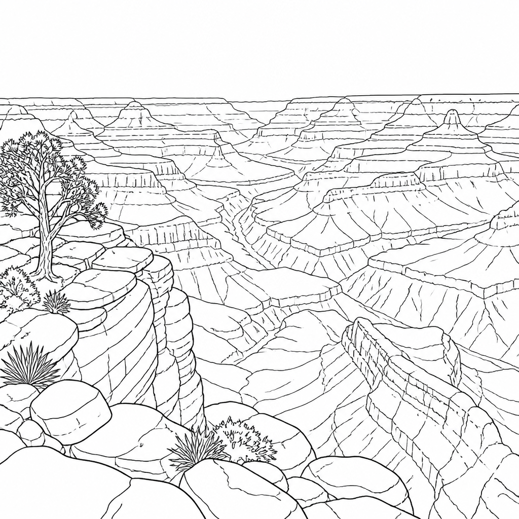 Grand Canyon coloring page