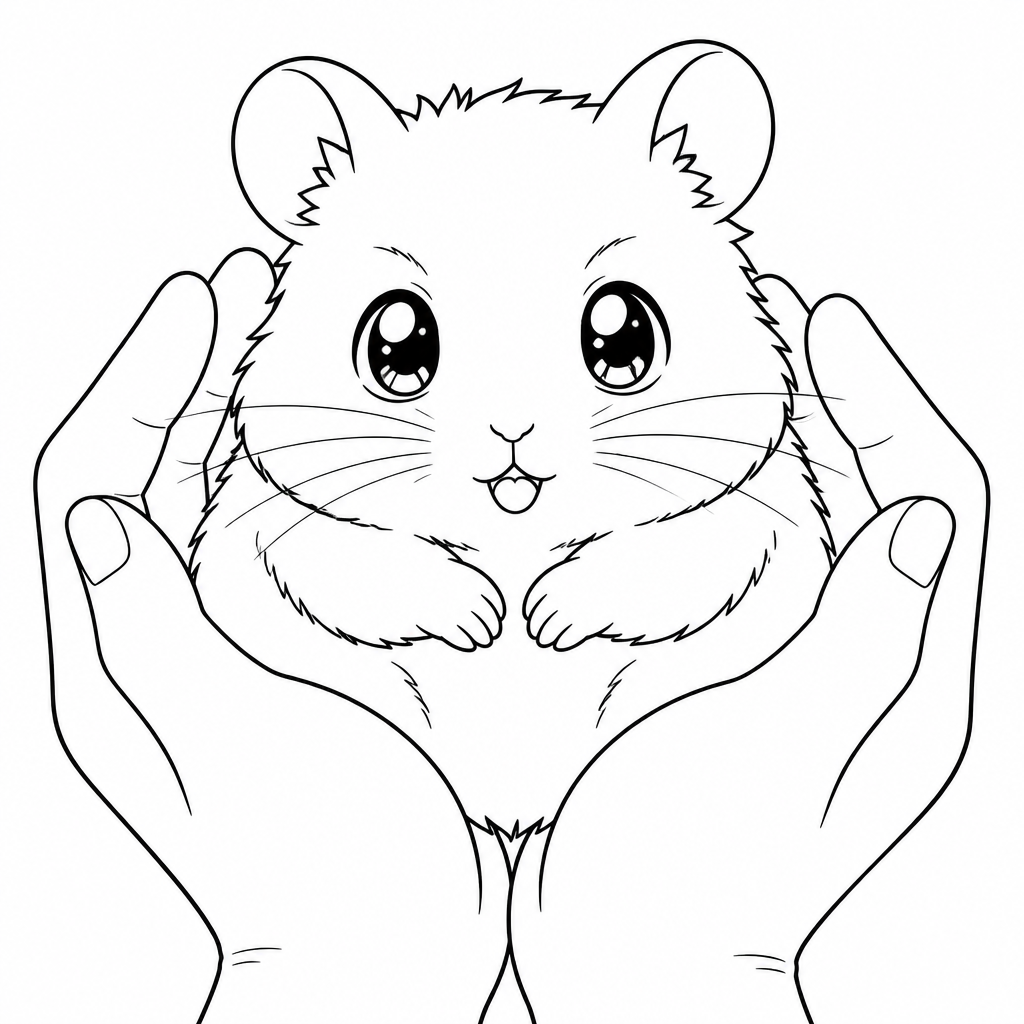 Hamster coloring page