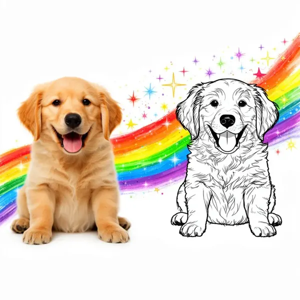 Photo transformed into a coloring page by CrayonSnap