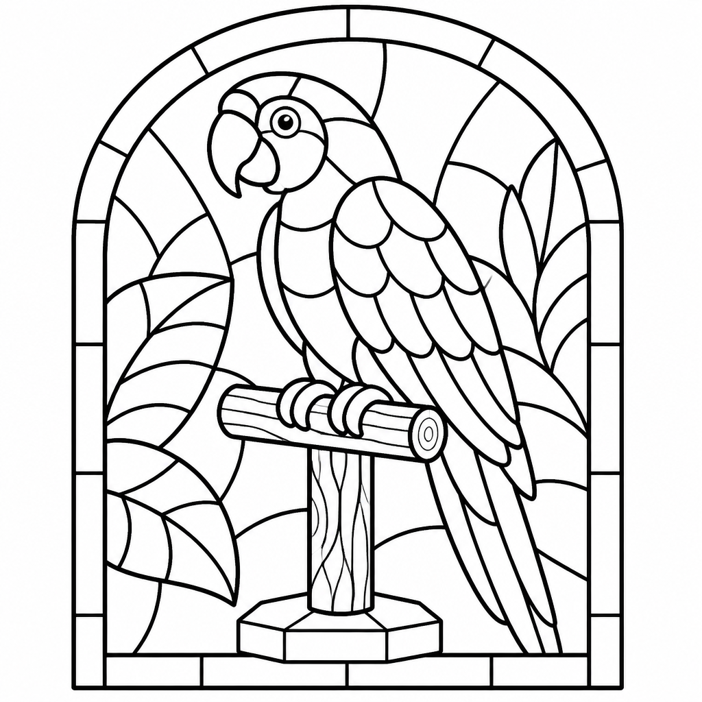 Parrot coloring page