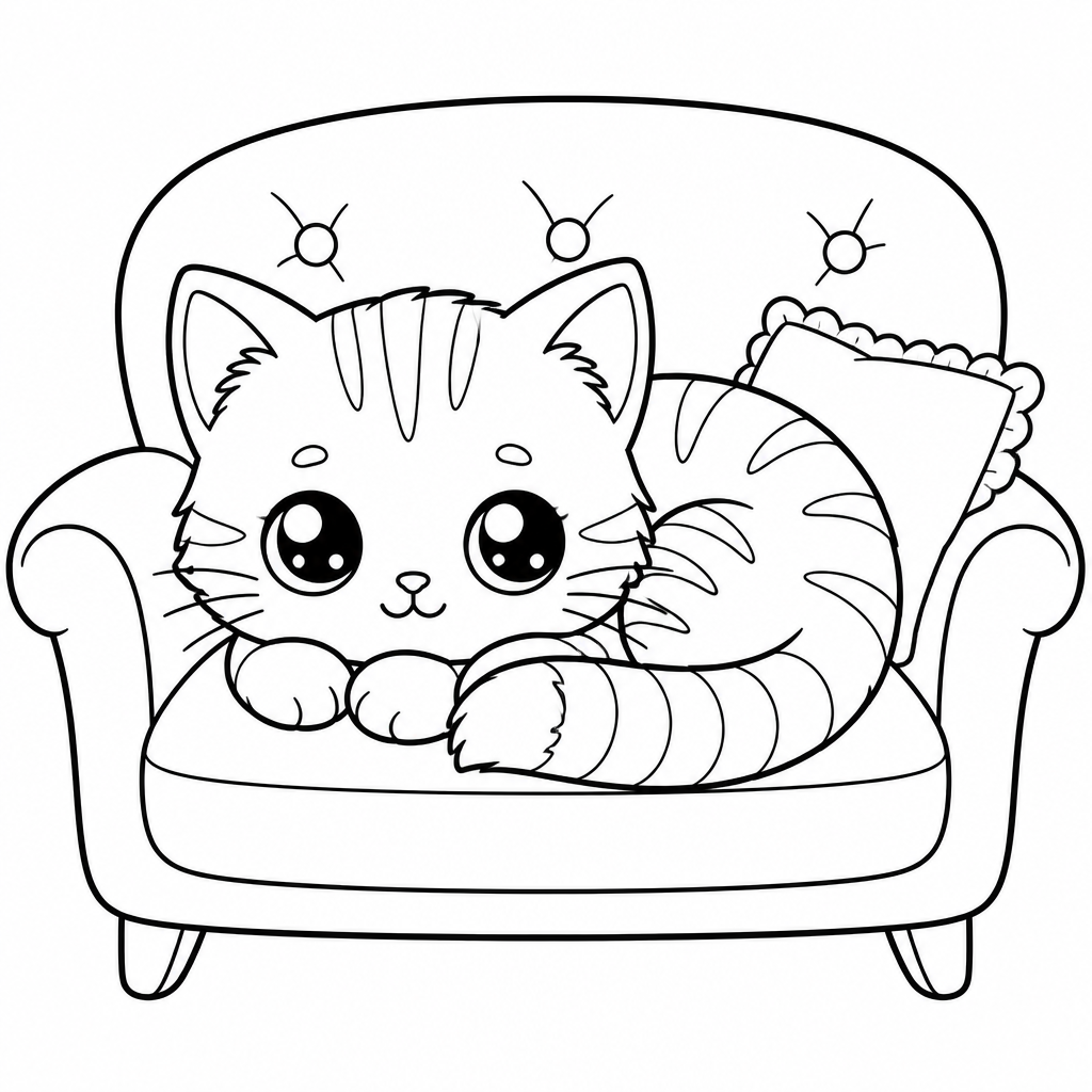 Tabby Cat coloring page