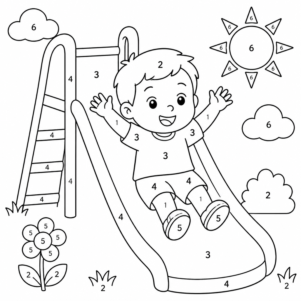 Playground Slide coloring page
